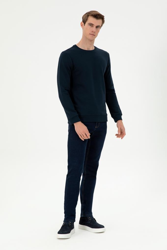 Erkek Eflatun Jean Pantolon