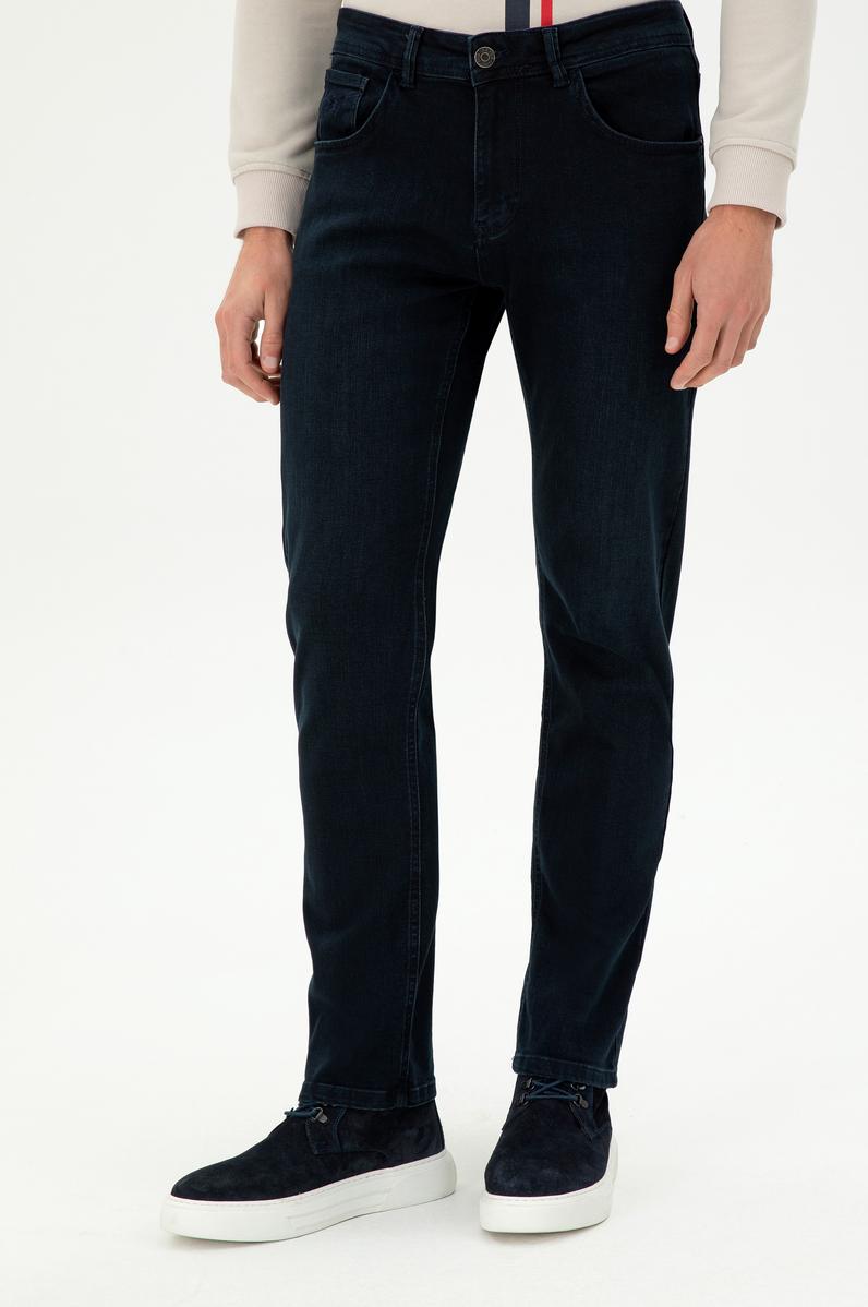 Erkek Lacivert Jean Pantolon