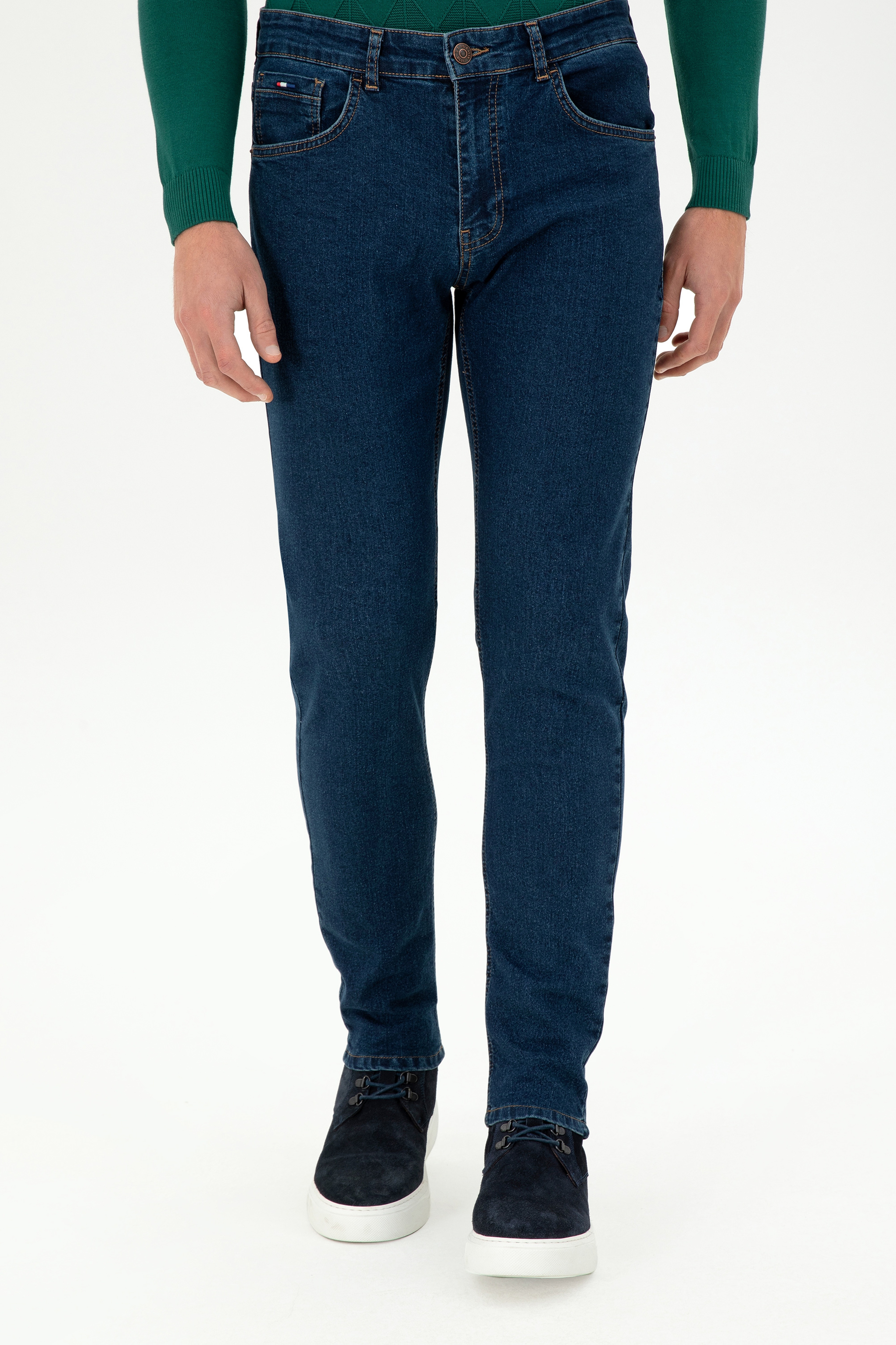 Erkek Mavi Slim Fit Jean Pantolon - Image 1