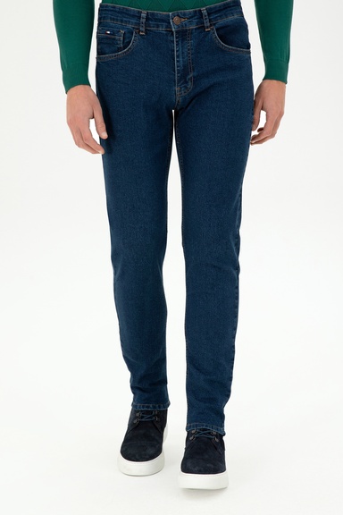 Erkek Mavi Slim Fit Jean Pantolon