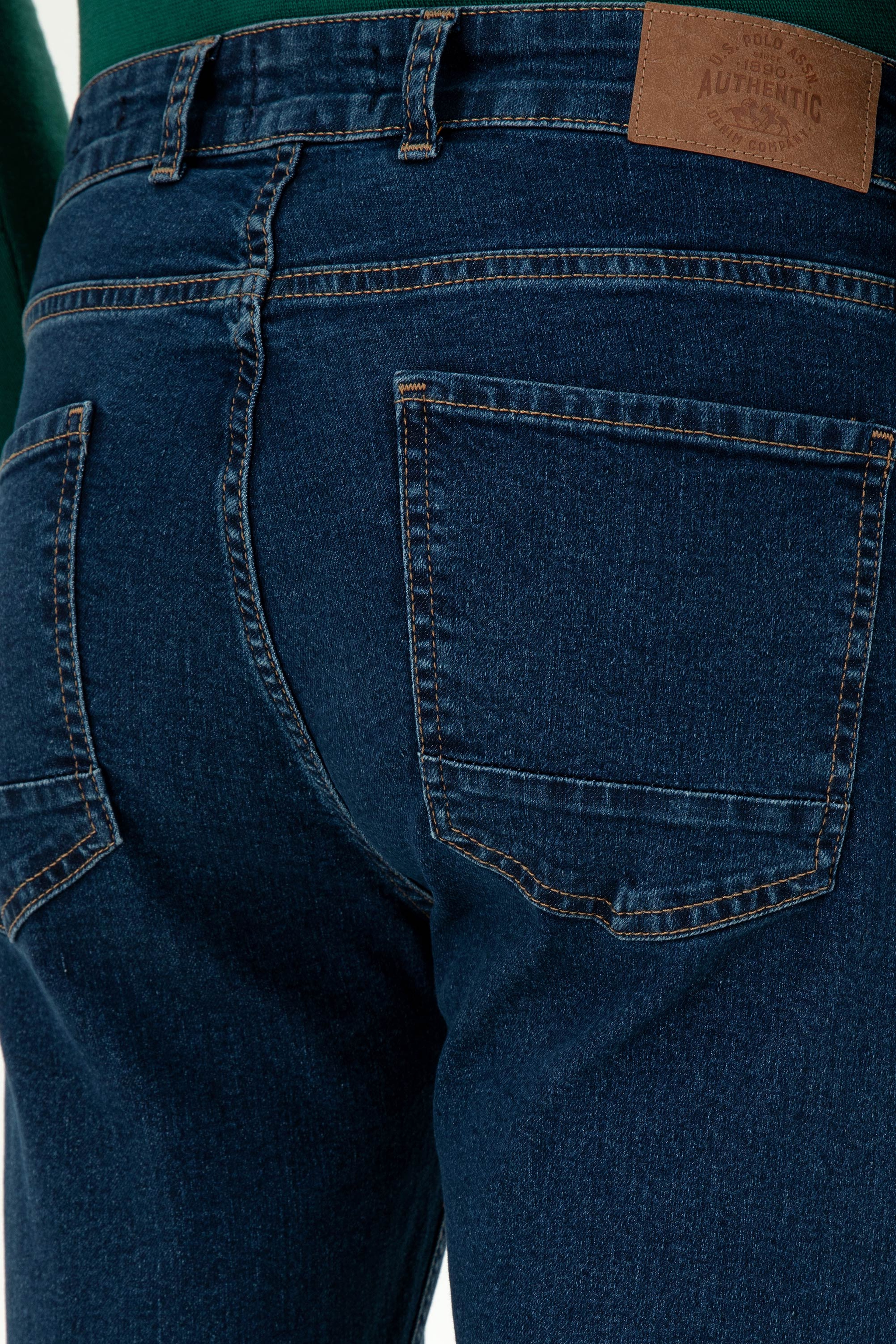 Erkek Mavi Slim Fit Jean Pantolon - Image 6
