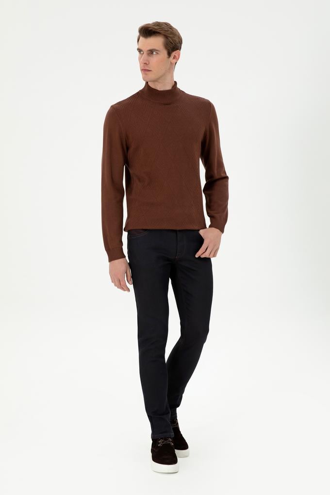 Erkek Bordo Jean Pantolon