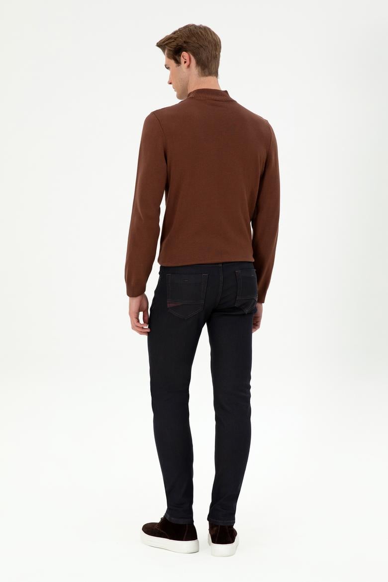 Erkek Bordo Jean Pantolon - 50289506009