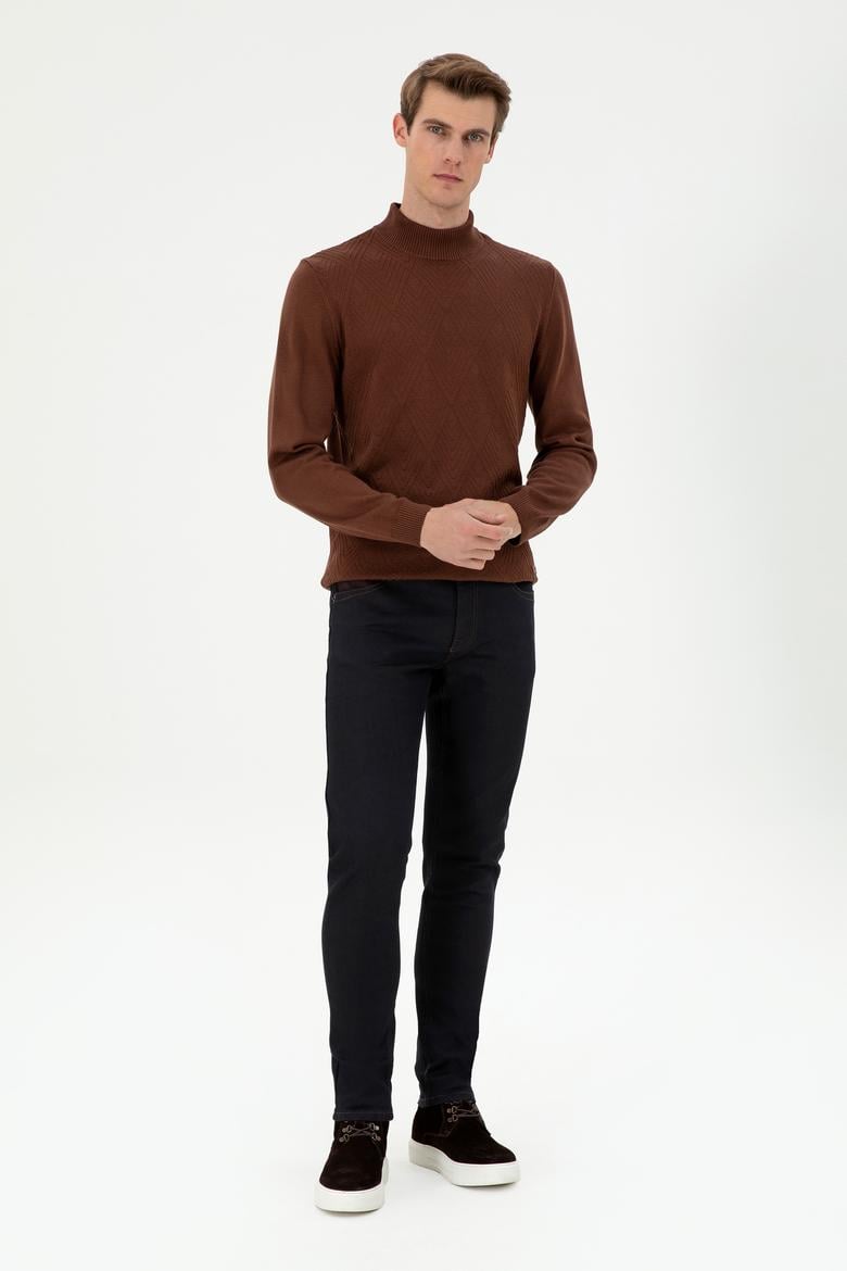 Erkek Bordo Jean Pantolon - 50289506009