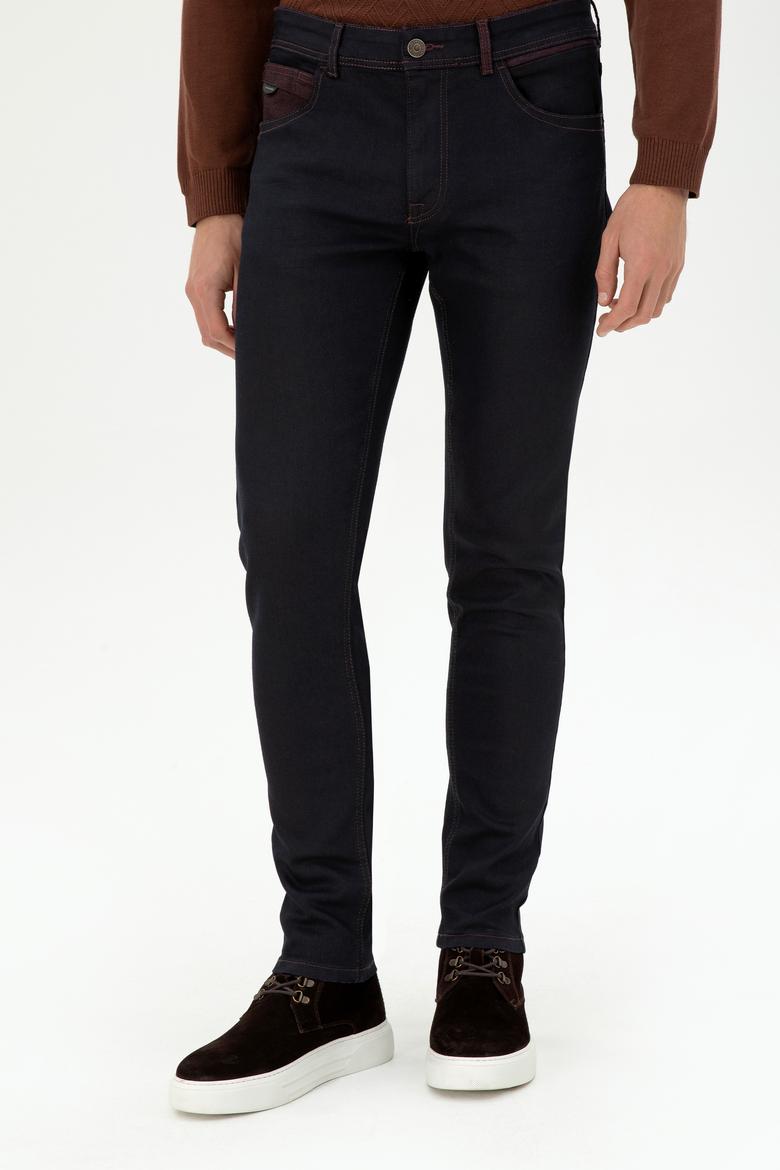 Erkek Bordo Jean Pantolon - 50289506009