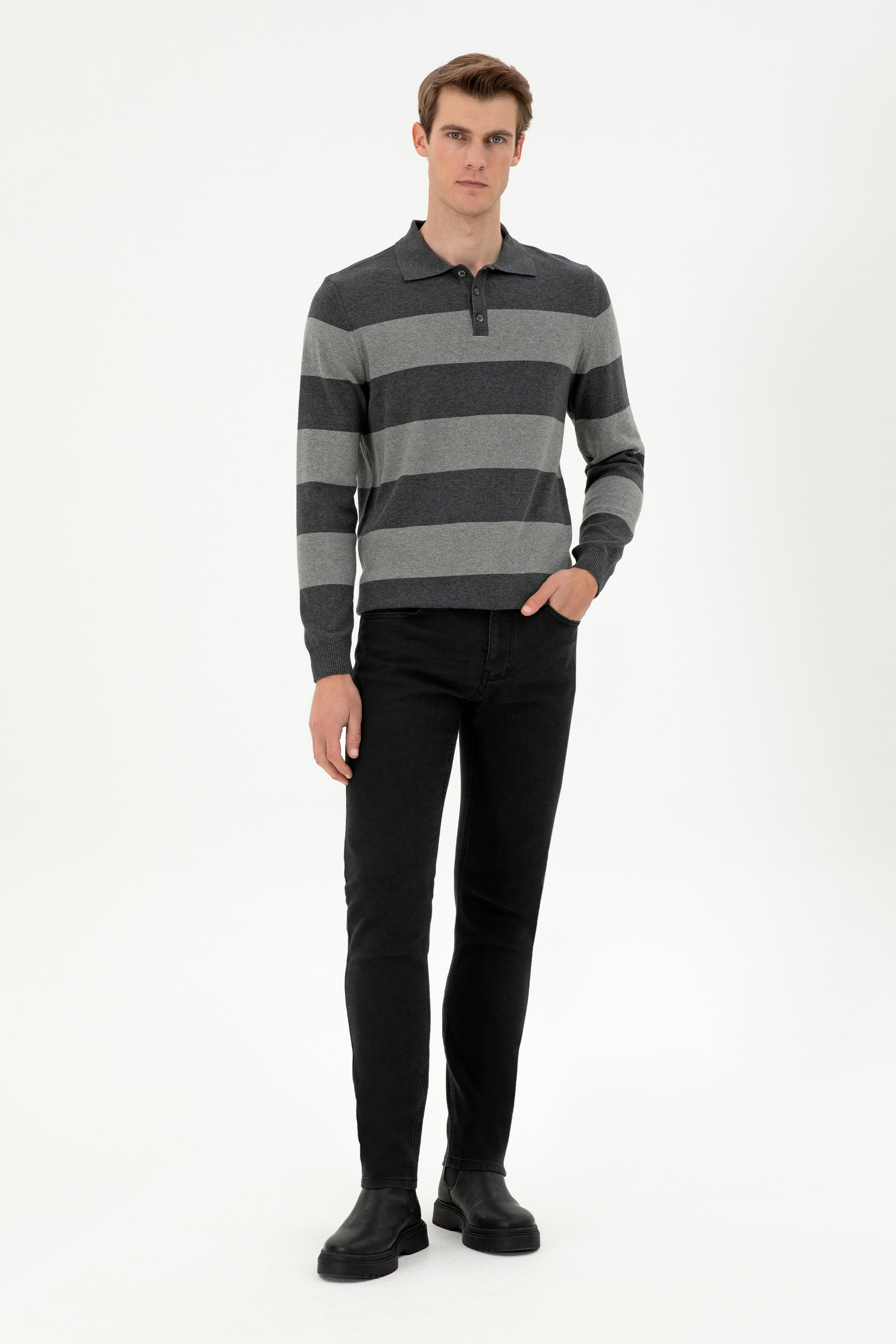 Erkek Siyah Jean Pantolon - Image 3