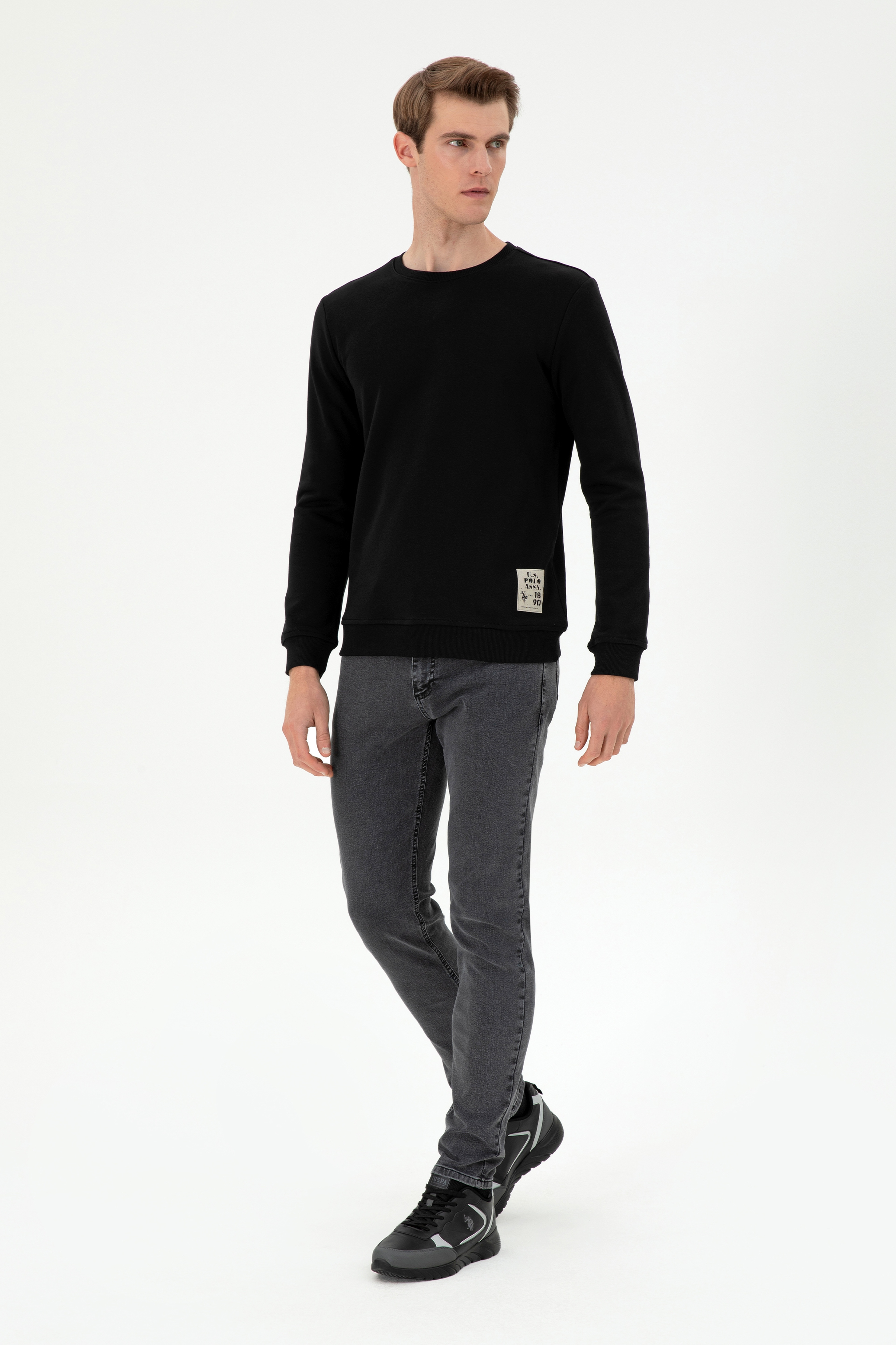 Erkek Gri Slim Fit Jean Pantolon - Image 3
