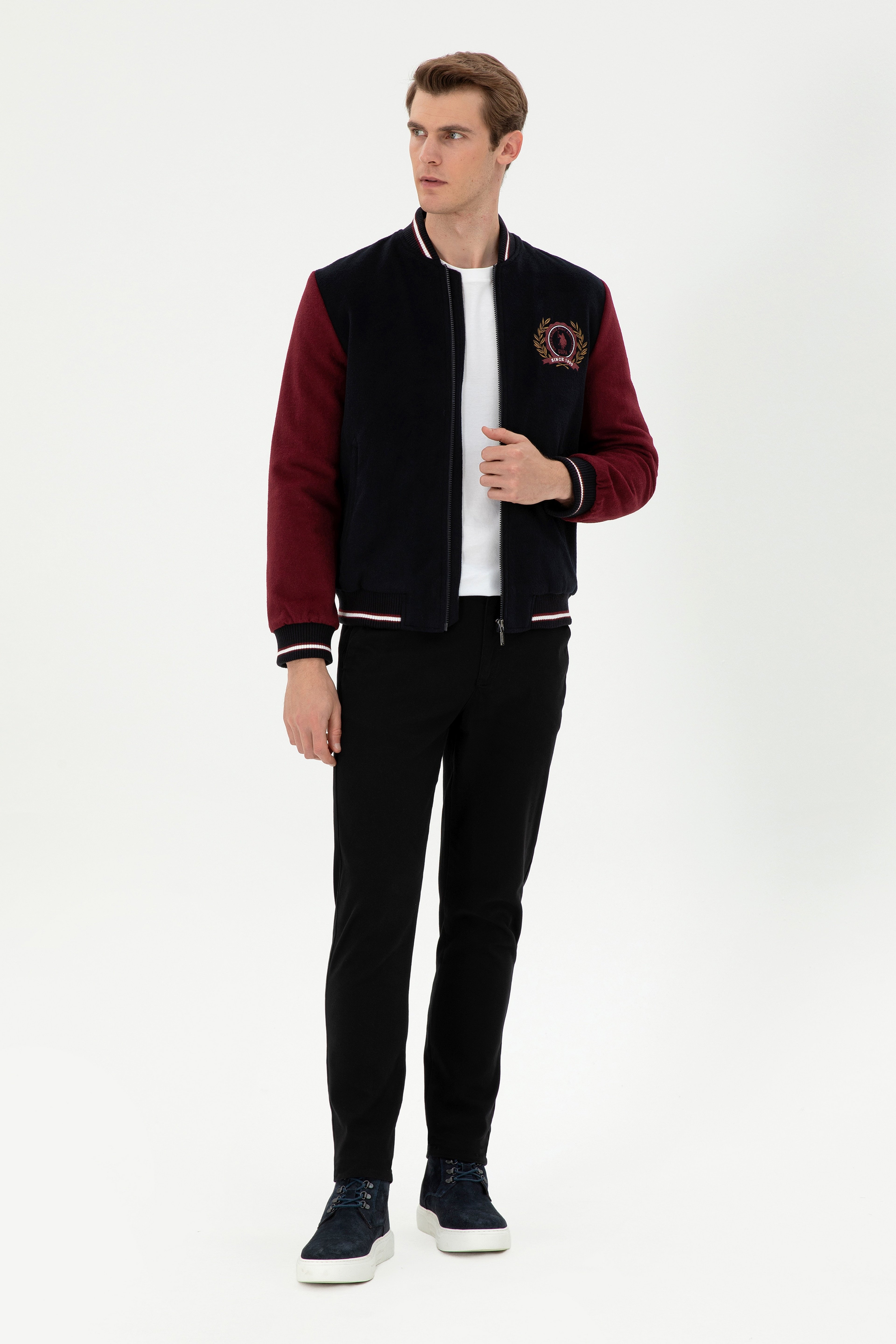 Erkek Slim Fit Siyah Kanvas Pantolon - Image 1