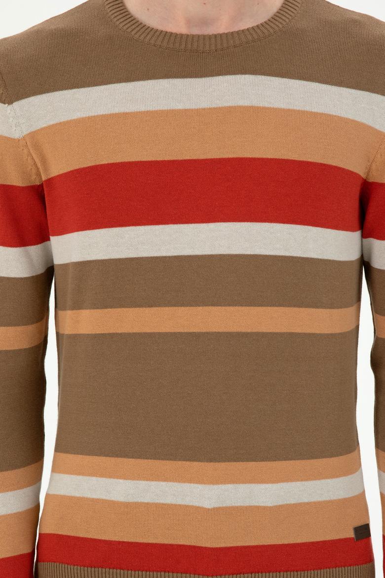 Erkek Regular Fit Bisiklet Yaka Haki Kazak - 50293030007