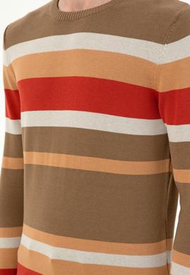 Erkek Regular Fit Bisiklet Yaka Haki Kazak - 50293030007