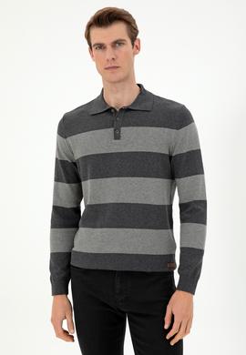 Erkek Antrasit Melanj Kazak - 50297019025