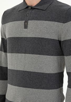 Erkek Antrasit Melanj Kazak - 50297019025