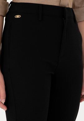 Kadın Siyah Carrot Hight Waist Fit Kanvas Pantolon - 50298544010