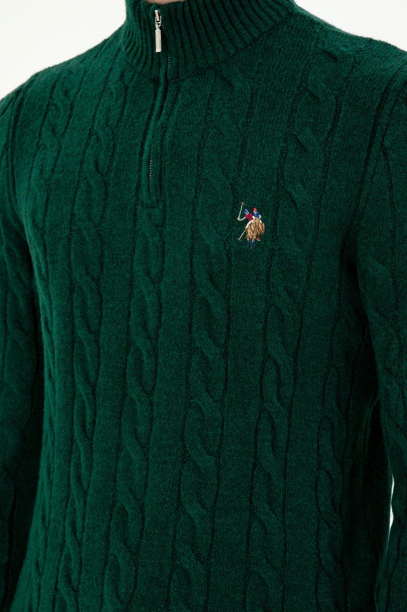 Erkek Koyu Yeşil Kazak