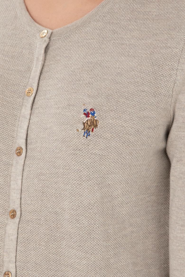 Kadın Taş Melanj Basic Triko Hırka - 50288991038