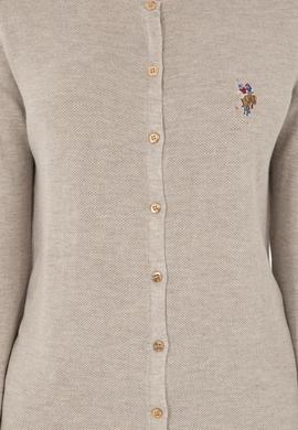 Kadın Taş Melanj Basic Triko Hırka - 50288991038