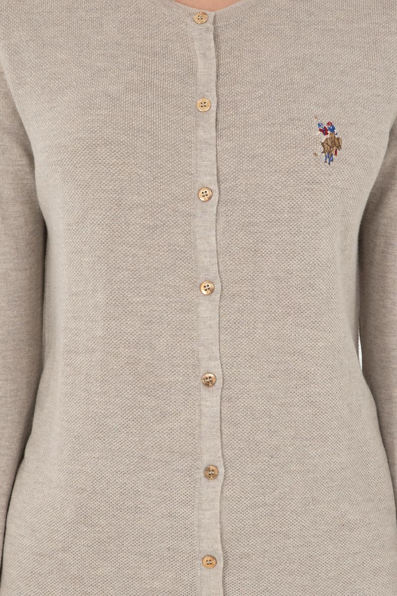 Kadın Taş Melanj Basic Triko Hırka - 50288991038