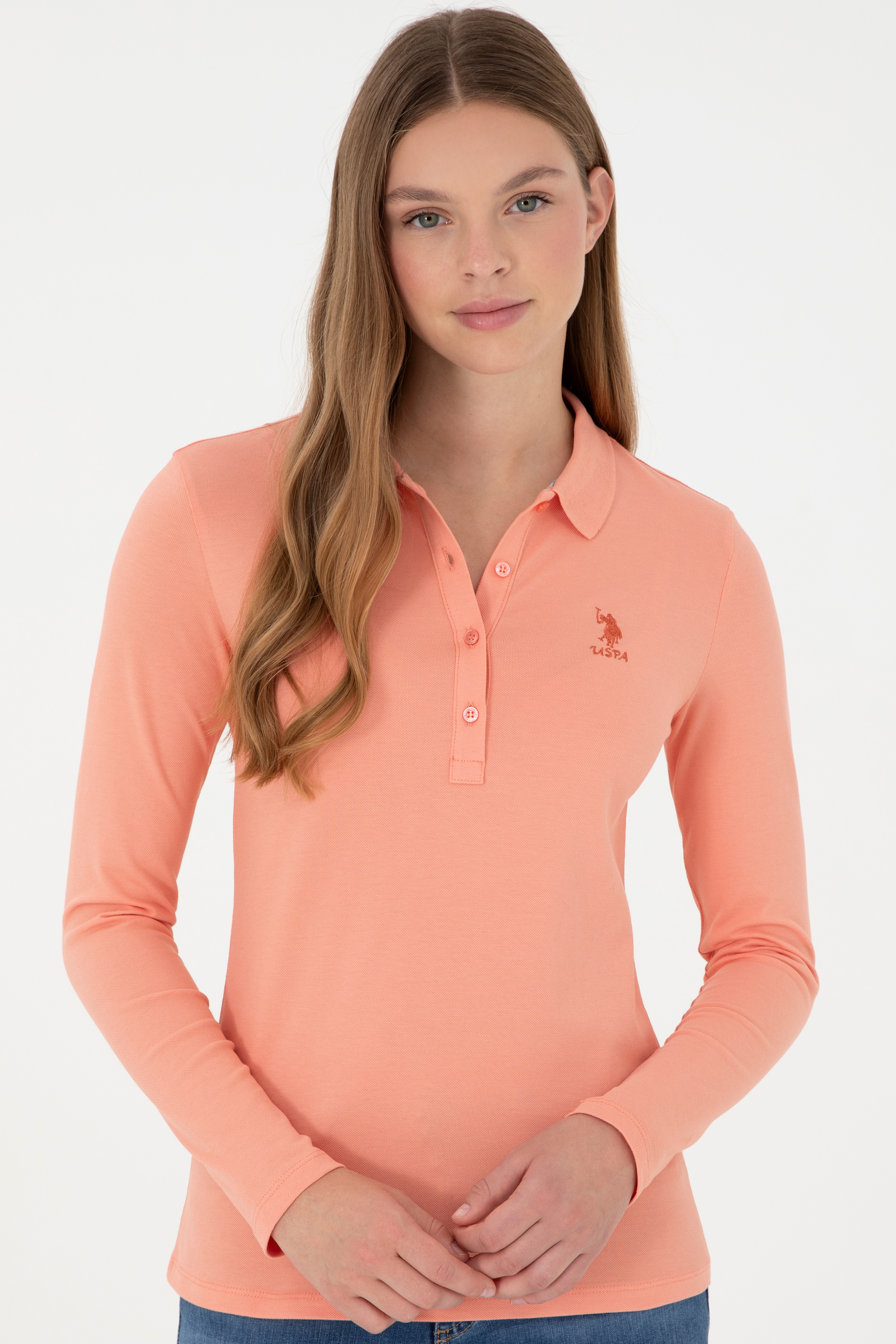 Kadın Somon Basic Sweatshirt - Image 3