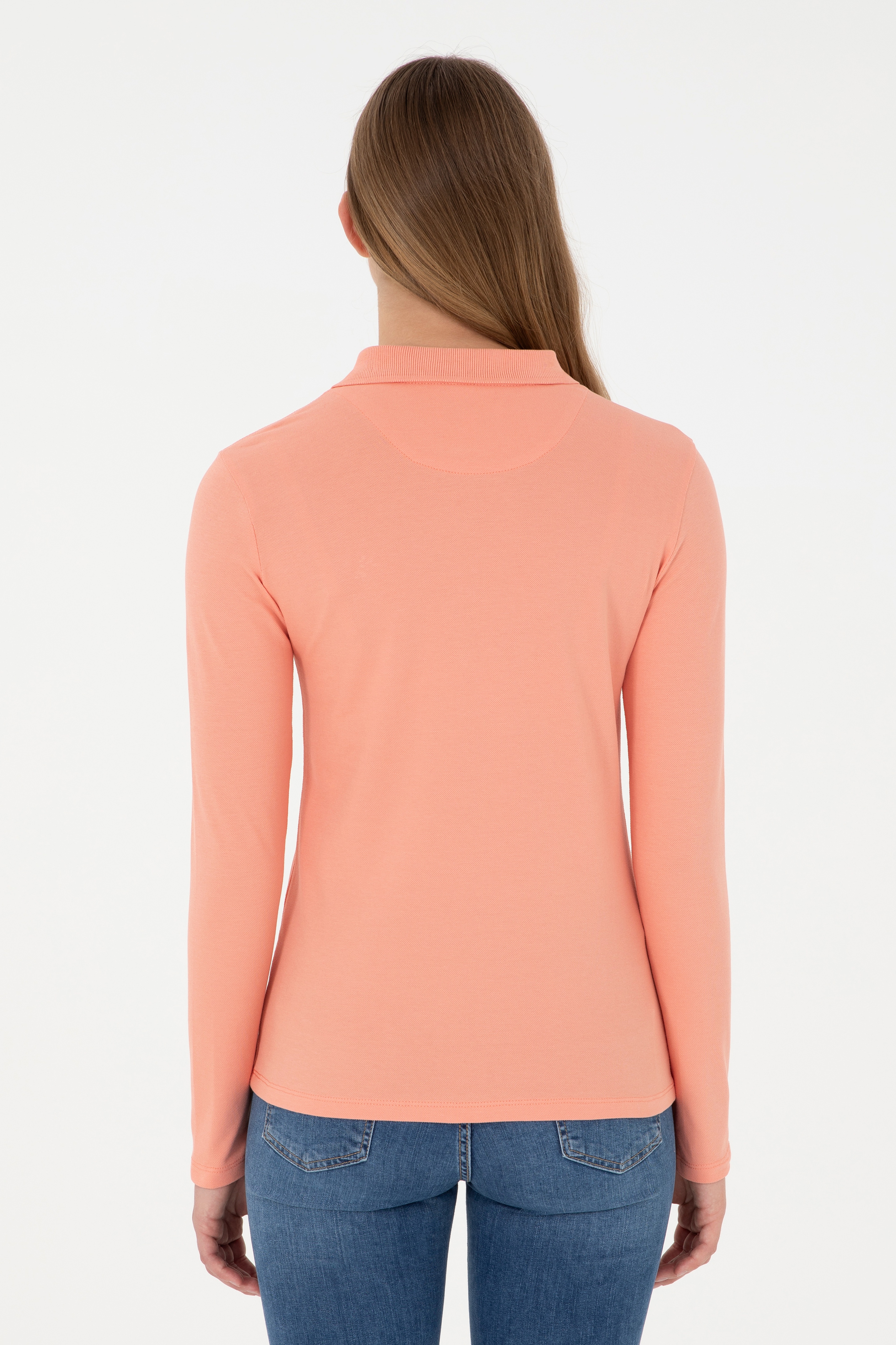 Kadın Somon Basic Sweatshirt - Image 5