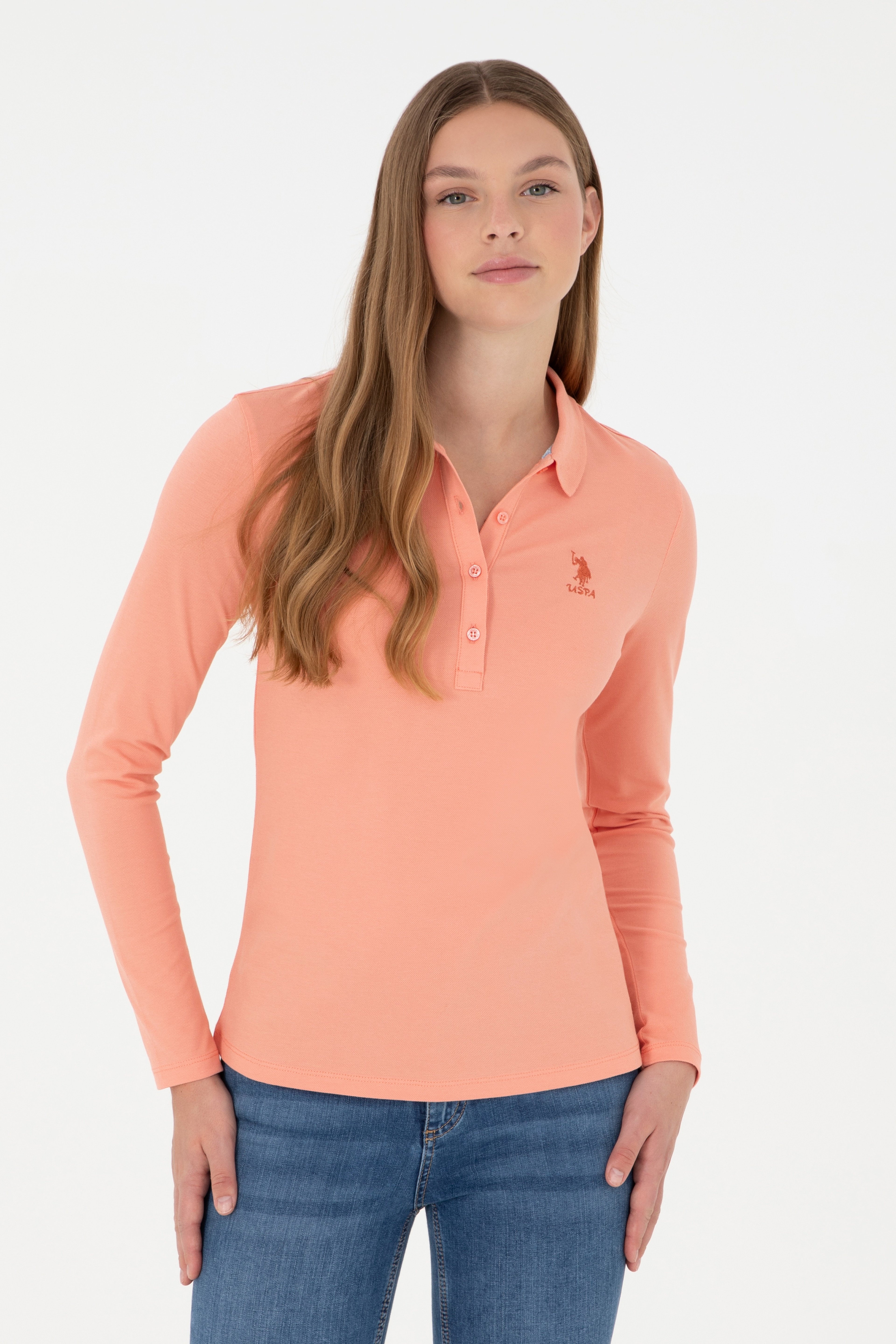 Kadın Somon Basic Sweatshirt - Image 1