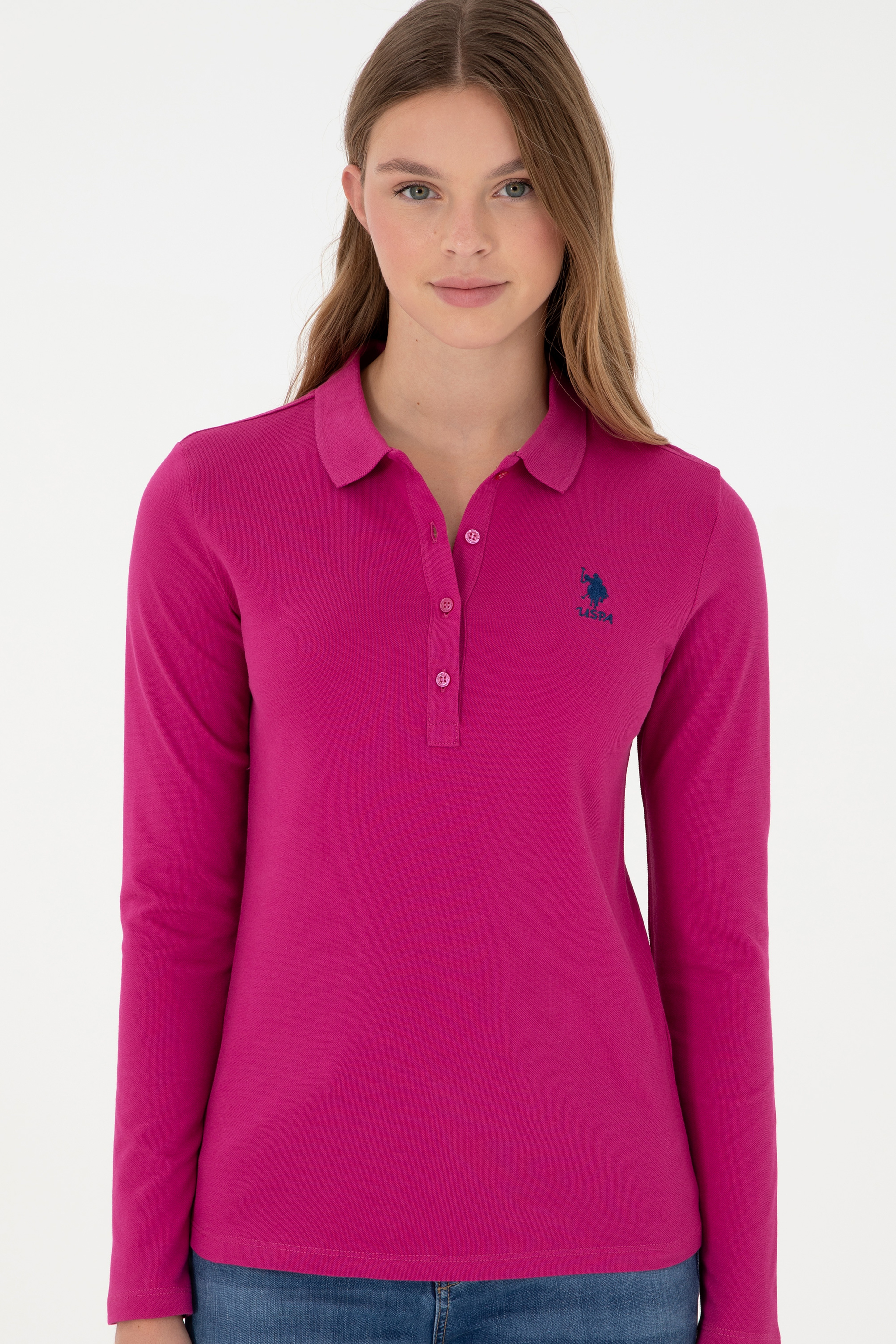 Kadın Fuşya Basic Sweatshirt