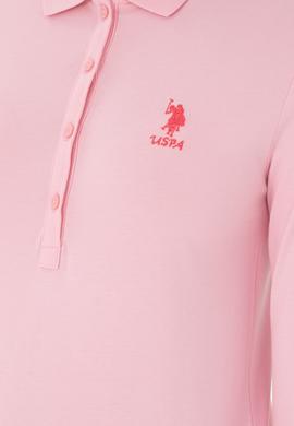 Kadın Pudra Basic Polo Yaka Sweatshirt - 50289541053