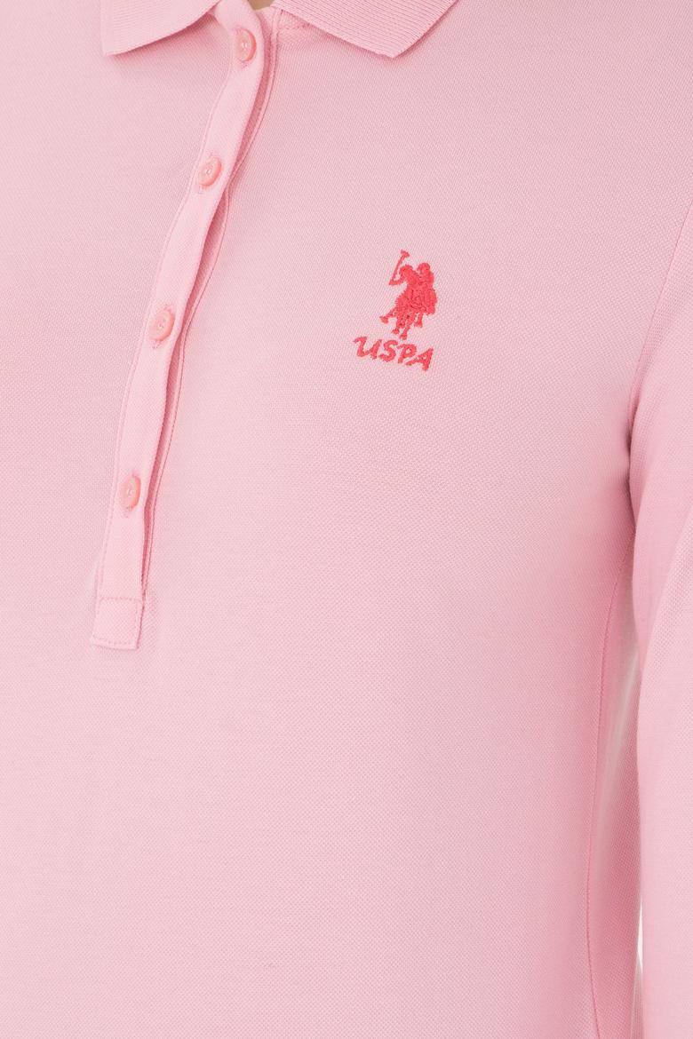 Kadın Pudra Basic Polo Yaka Sweatshirt - 50289541053