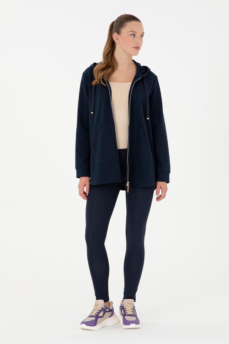 Kadın Lacivert Kapüşonlu Sweatshirt - 50289545006