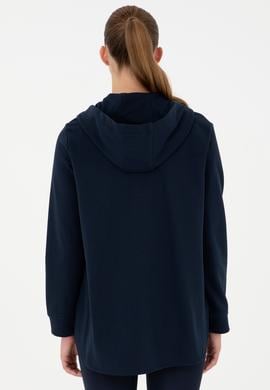 Kadın Lacivert Kapüşonlu Sweatshirt - 50289545006