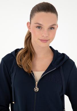 Kadın Lacivert Kapüşonlu Sweatshirt - 50289545006