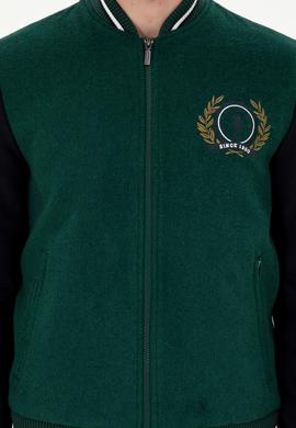 Erkek Koyu Yeşil Kaşe Mont - 50290767032