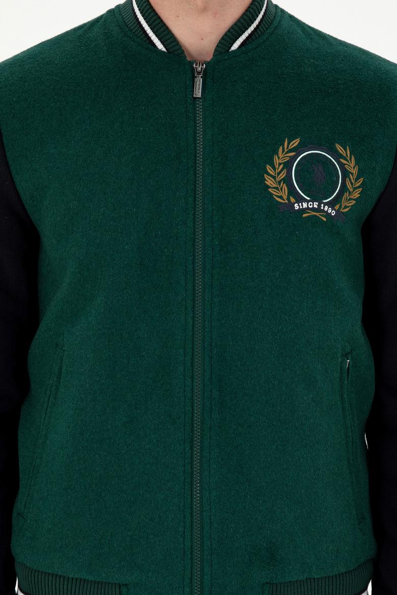 Erkek Koyu Yeşil Kaşe Mont - 50290767032