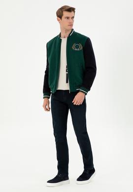 Erkek Koyu Yeşil Kaşe Mont - 50290767032