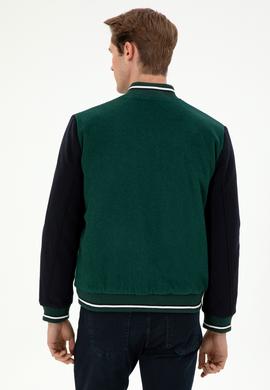 Erkek Koyu Yeşil Kaşe Mont - 50290767032