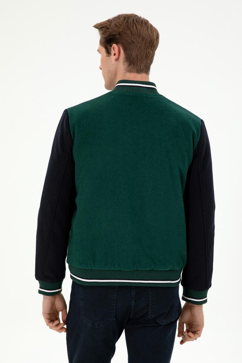 Erkek Koyu Yeşil Kaşe Mont - 50290767032