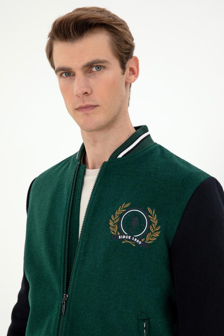 Erkek Koyu Yeşil Kaşe Mont - 50290767032