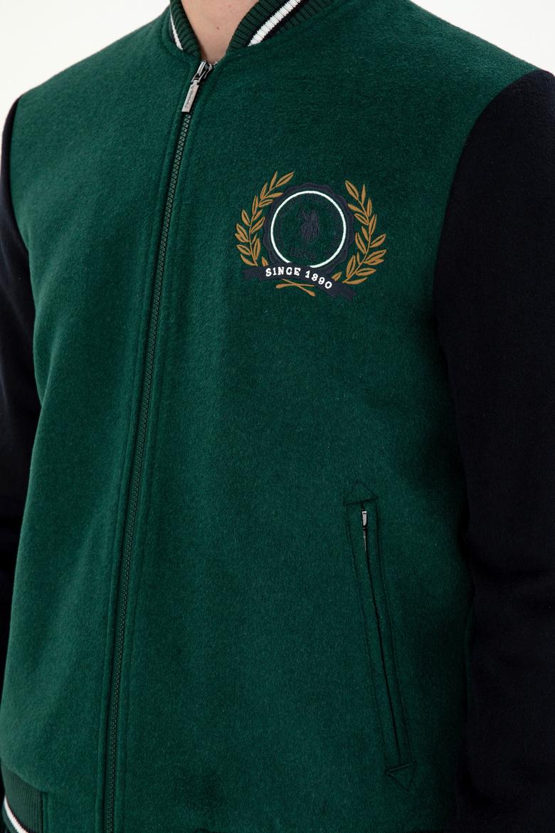 Erkek Koyu Yeşil Kaşe Mont - 50290767032