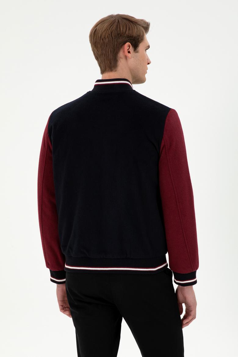 Erkek Lacivert Kaşe Mont - 50290767024