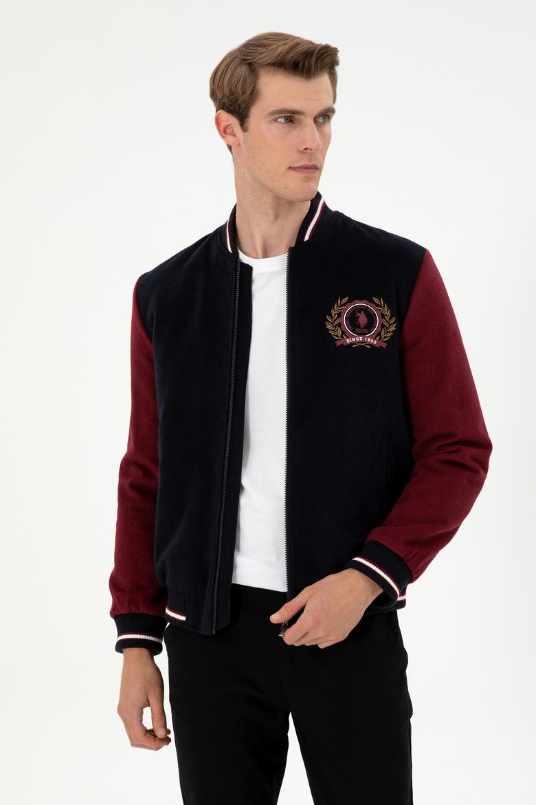 Erkek Lacivert Kaşe Mont