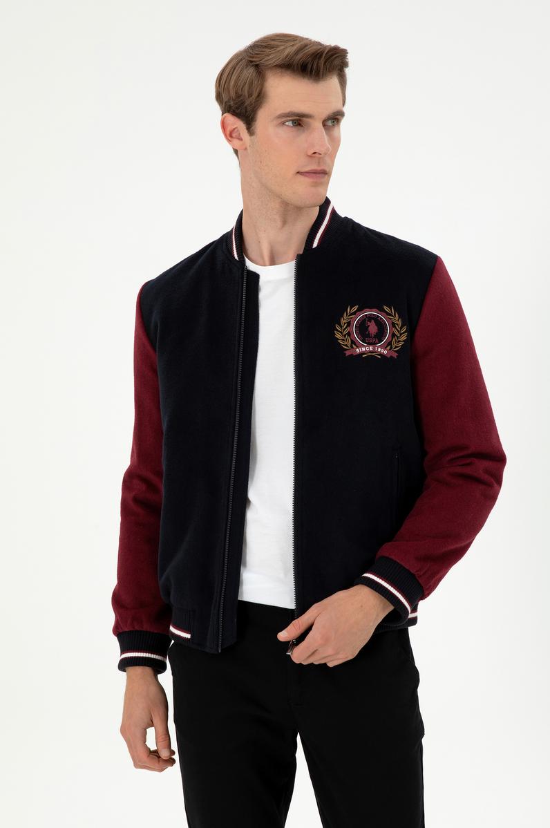 Erkek Lacivert Kaşe Mont