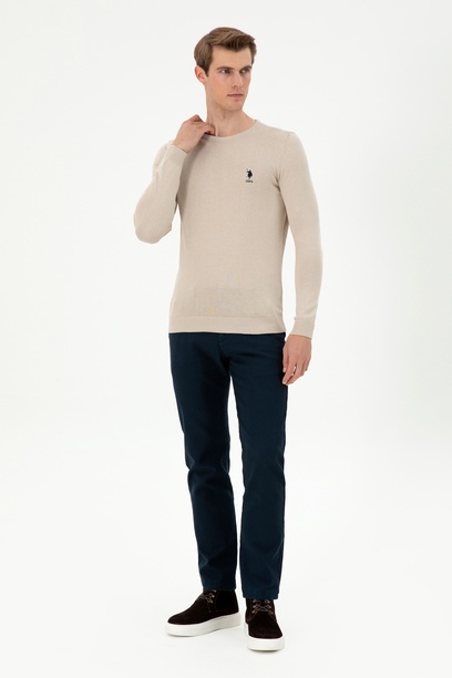 Erkek Regular Fit Lacivert Kanvas Pantolon