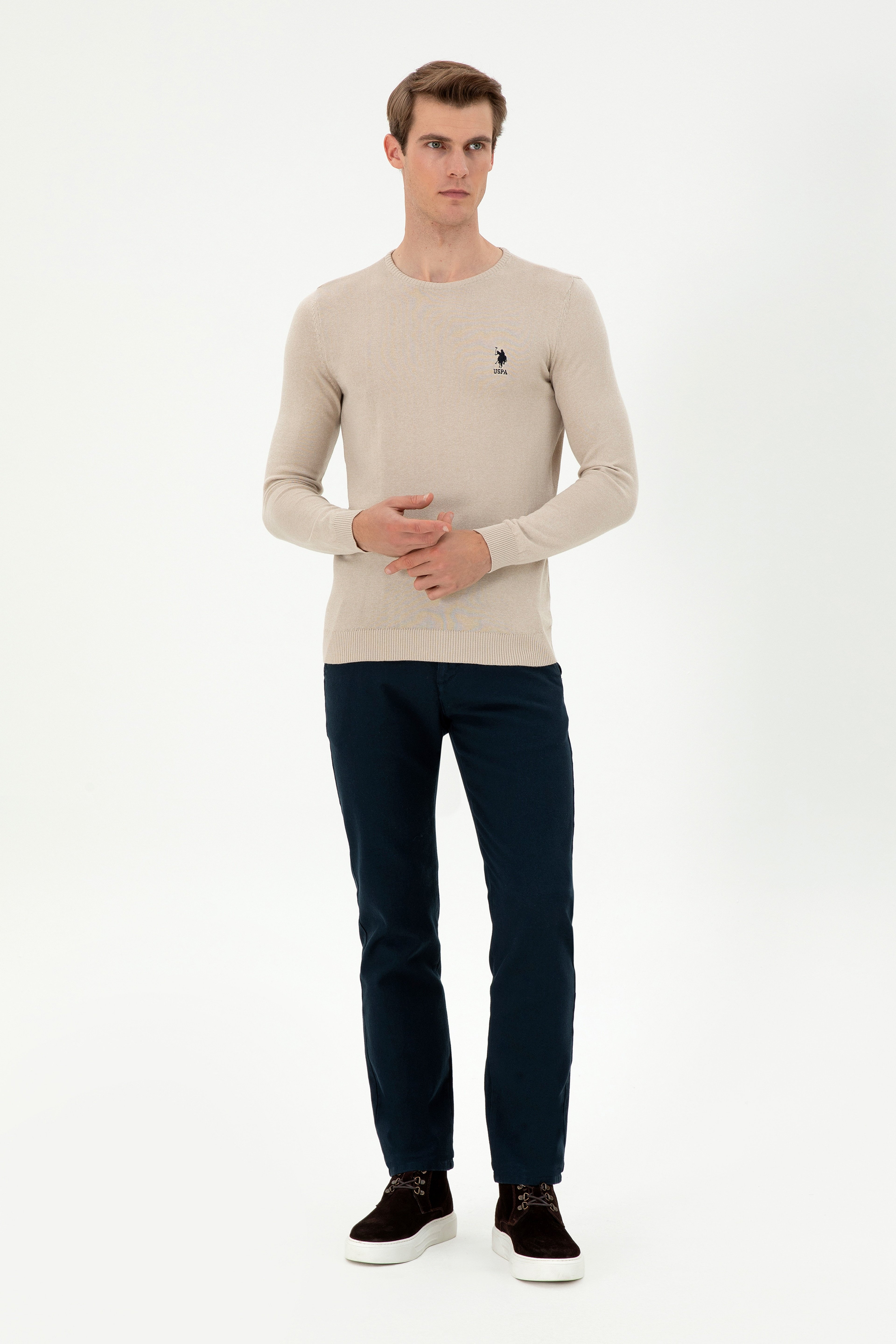 Erkek Regular Fit Lacivert Kanvas Pantolon - Image 3