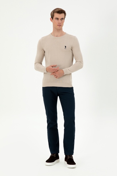 Erkek Regular Fit Lacivert Kanvas Pantolon