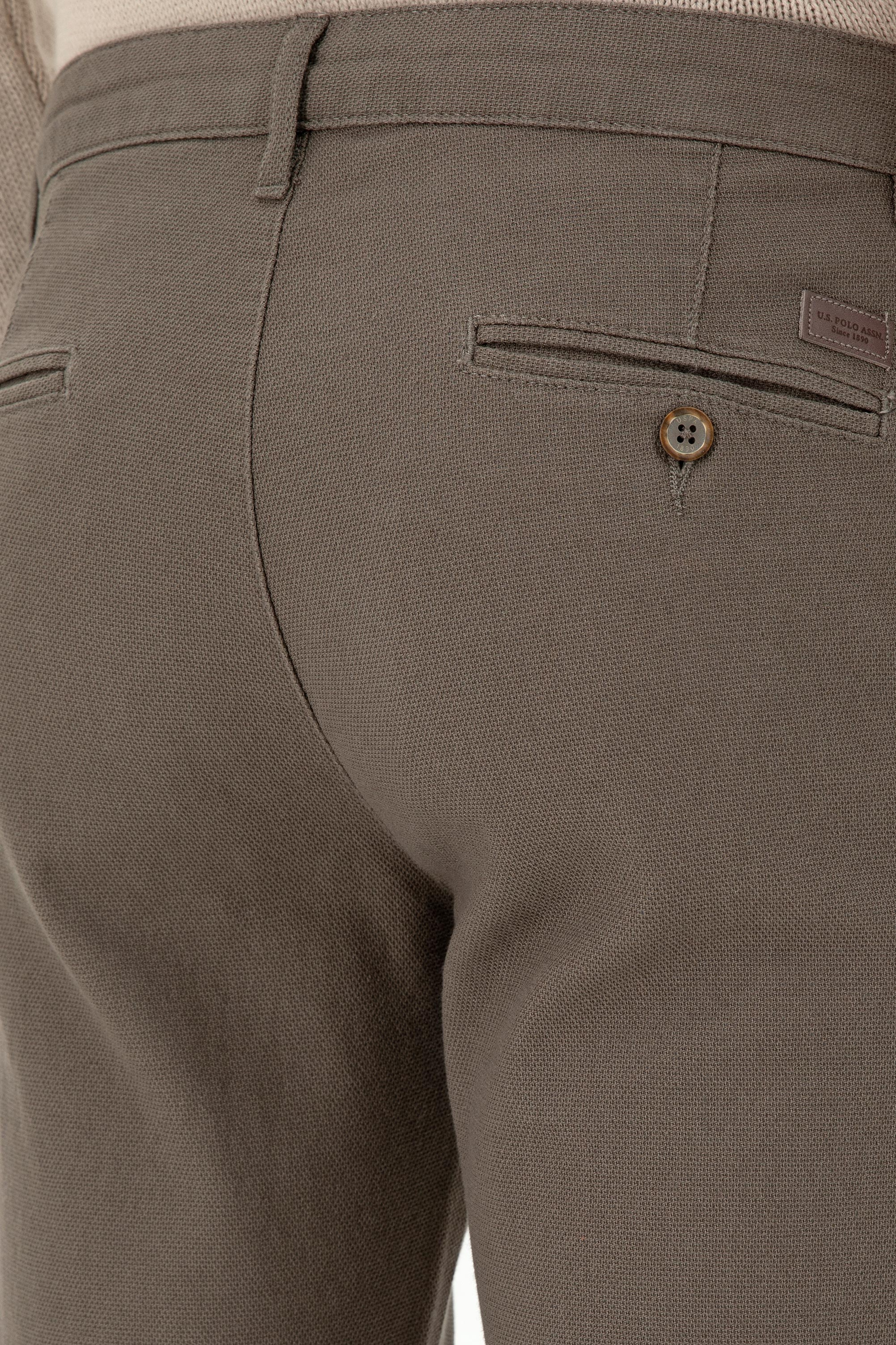 Erkek Slim Fit Vizon Kanvas Pantolon - Image 6