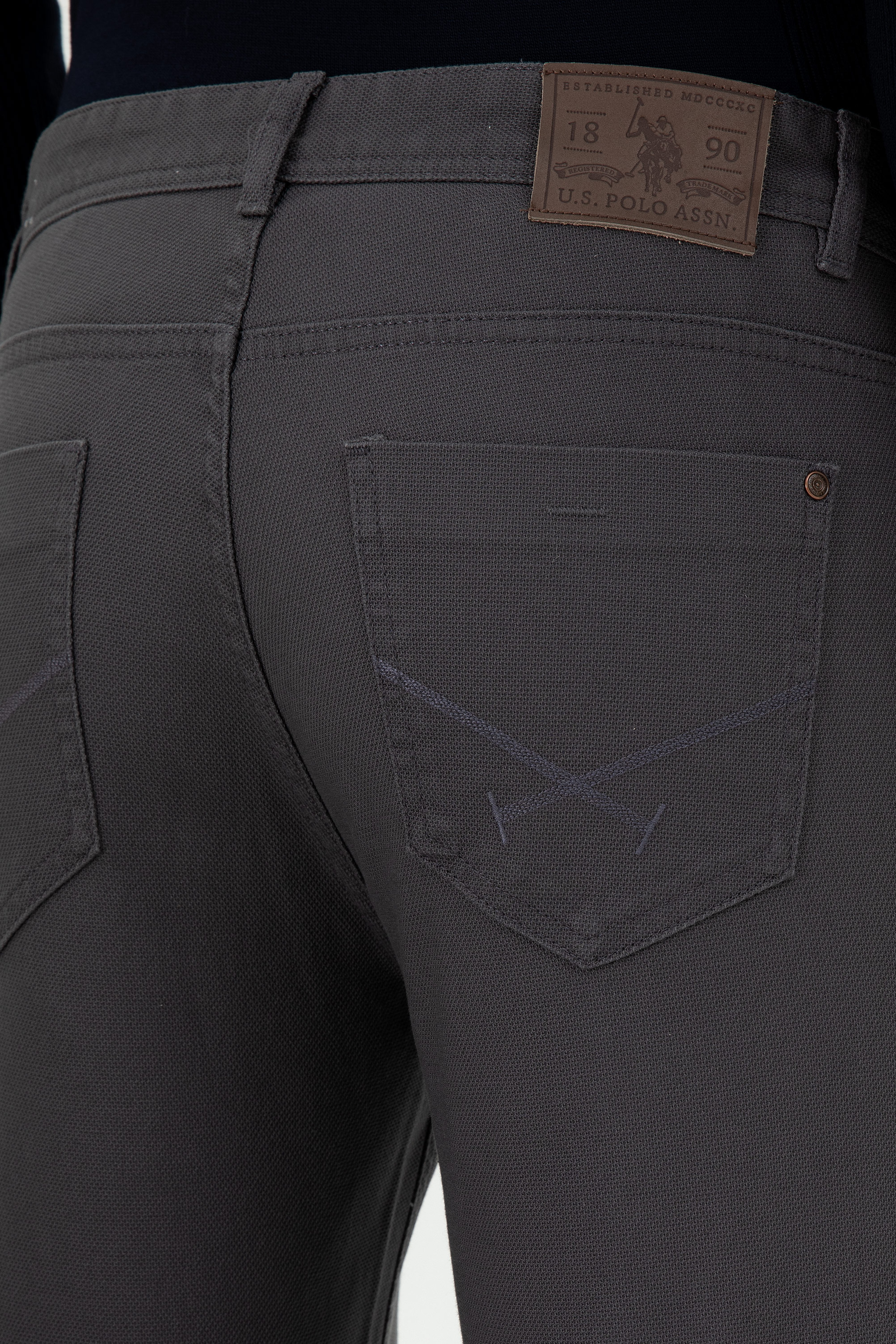 Erkek Slim Fit Antrasit Kanvas Pantolon - Image 6