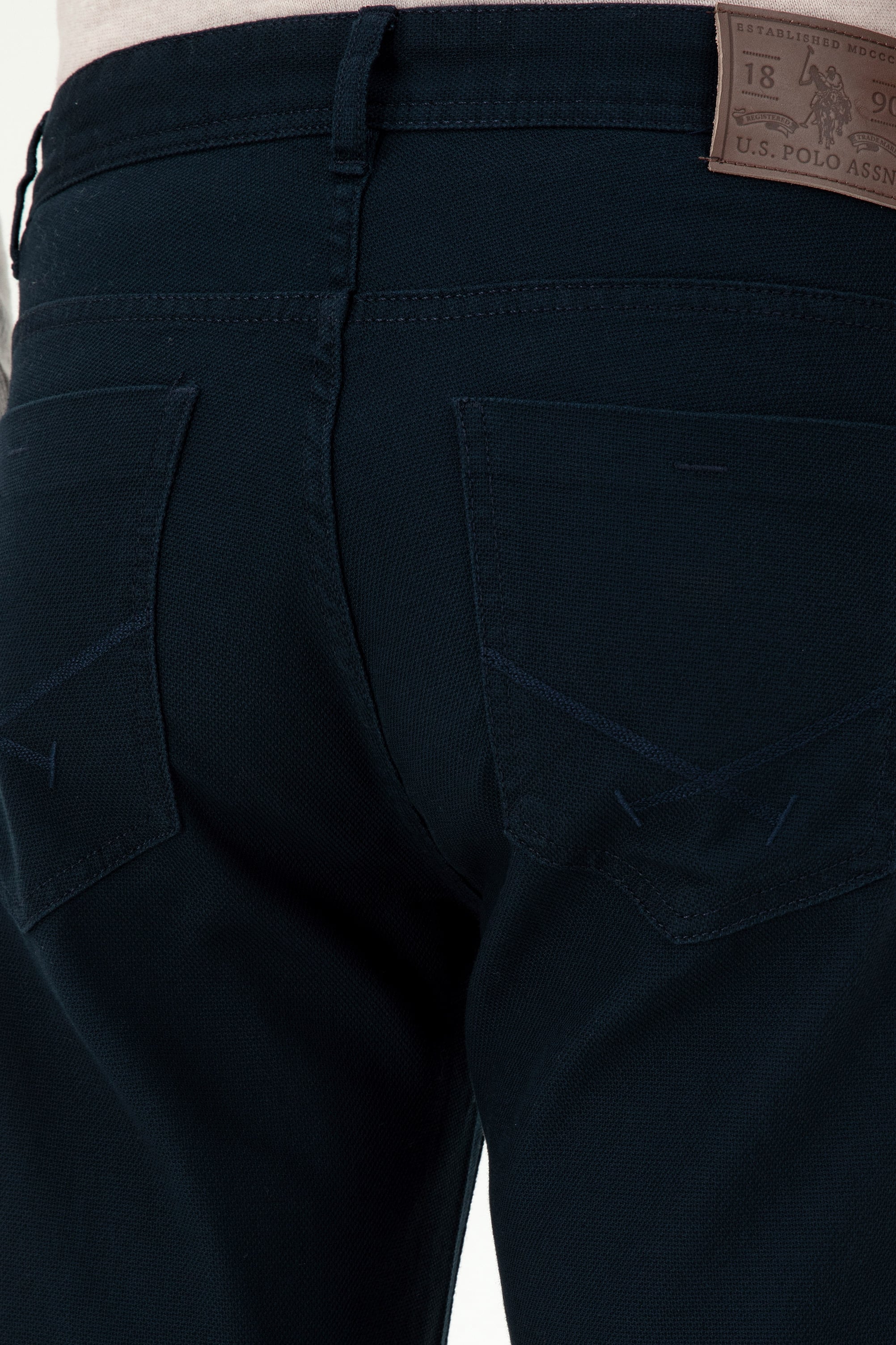 Erkek Regular Fit Lacivert Kanvas Pantolon