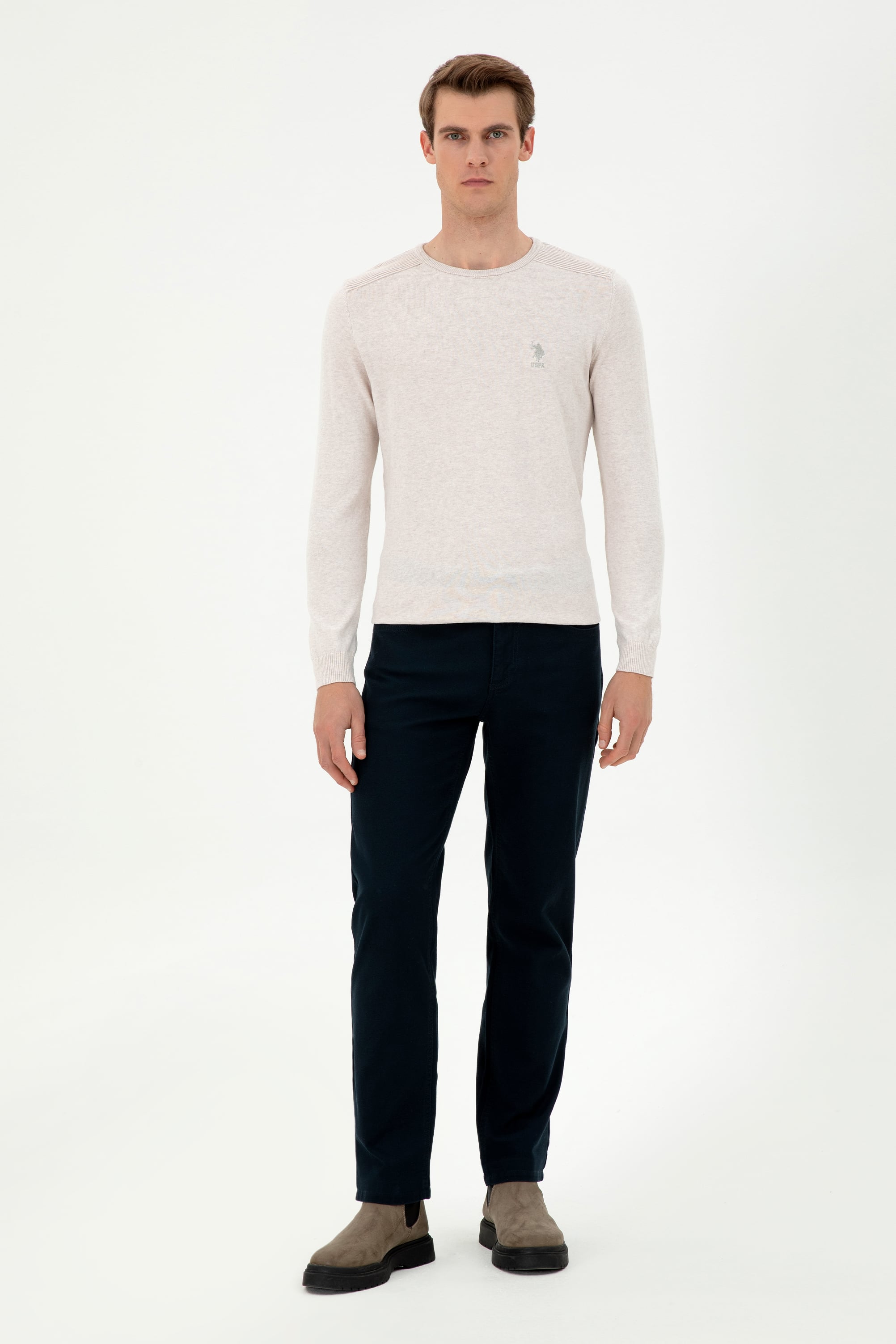 Erkek Regular Fit Lacivert Kanvas Pantolon - Image 3
