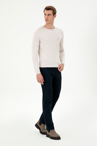 Erkek Regular Fit Lacivert Kanvas Pantolon