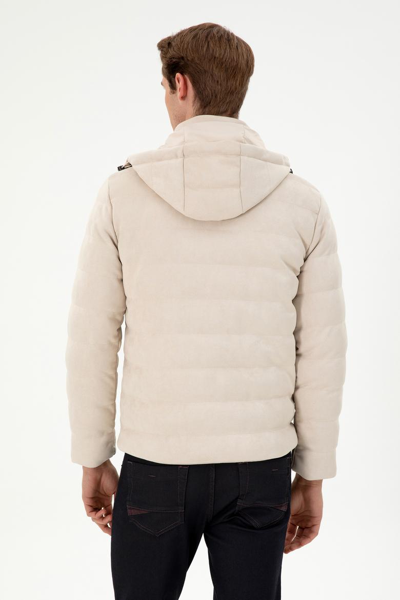 Erkek Bej Deri Ceket - 50297248005