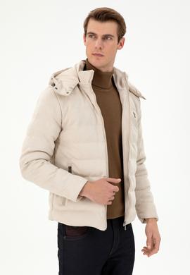 Erkek Bej Deri Ceket - 50297248005